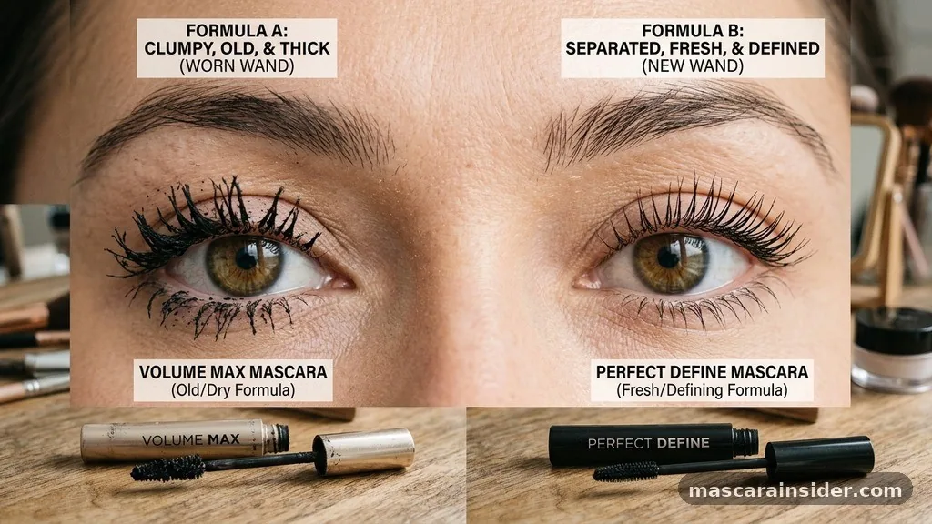 Comparing Different Mascara Formulas - why is my mascara clumpy