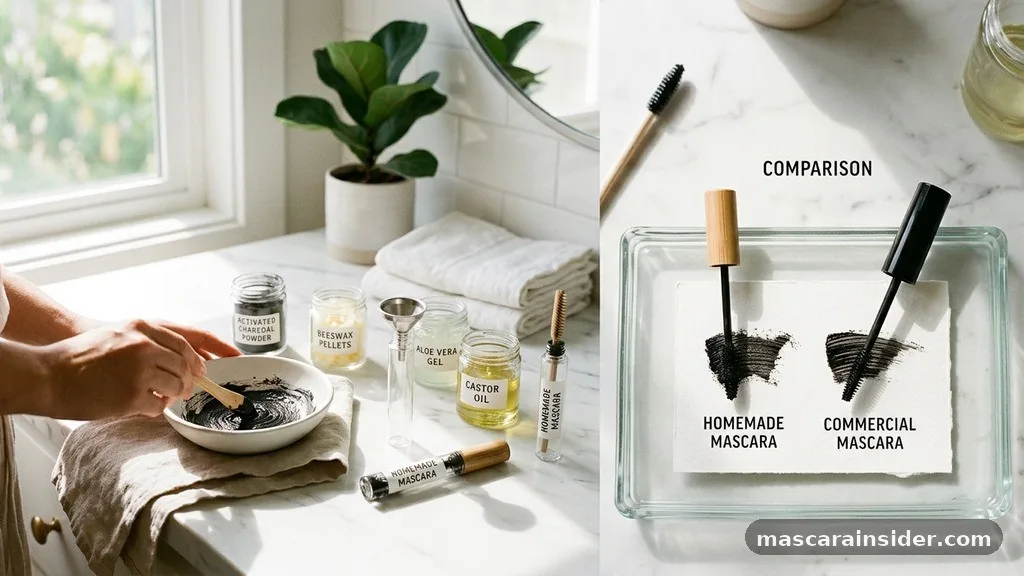 Comparing Homemade vs. Commercial Mascara - how to make homemade mascara