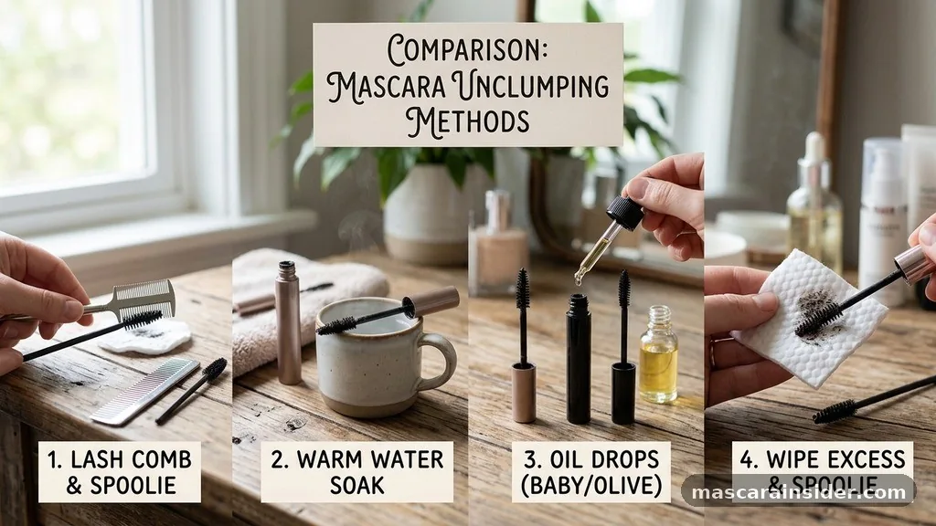 Comparison of Common Unclumping Methods - how to unclump mascara