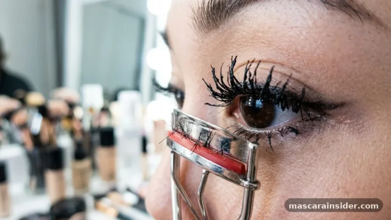 do you curl eyelashes before or after mascara
