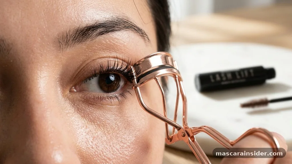 do you curl lashes before or after mascara