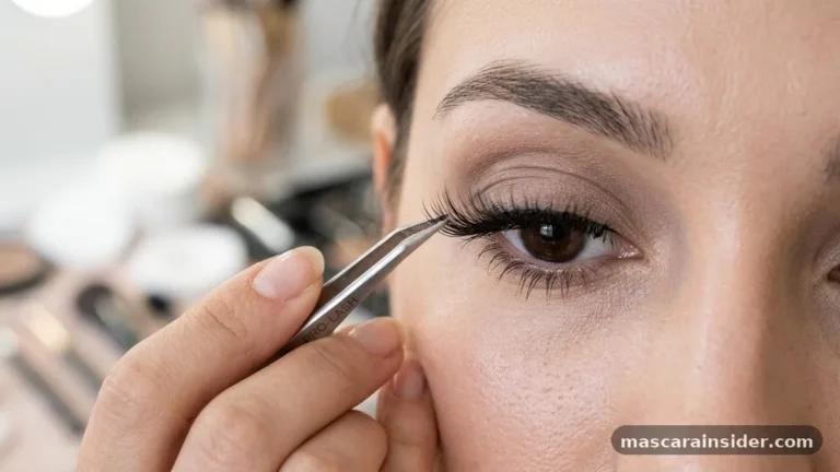 do you put mascara on before or after fake lashes