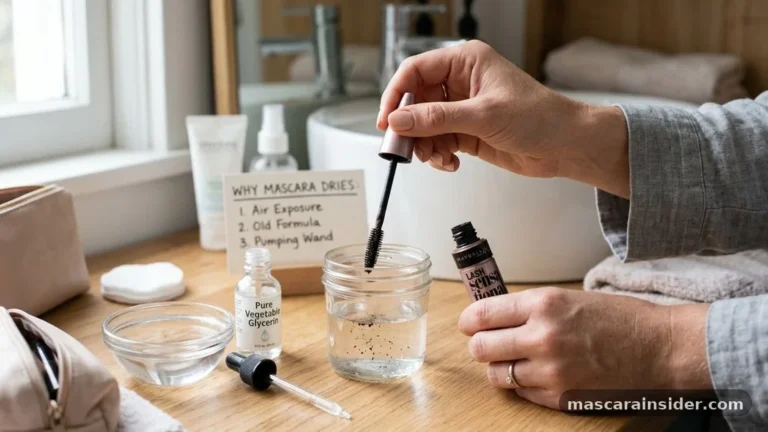 how to fix dried mascara without eye drops