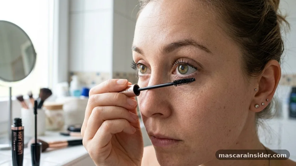 how to put mascara on bottom lashes