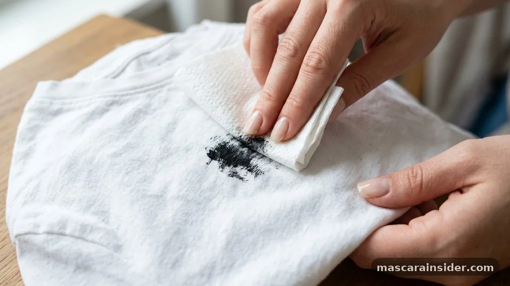 Immediate Response and the Importance of Blotting - how to get mascara out of clothes