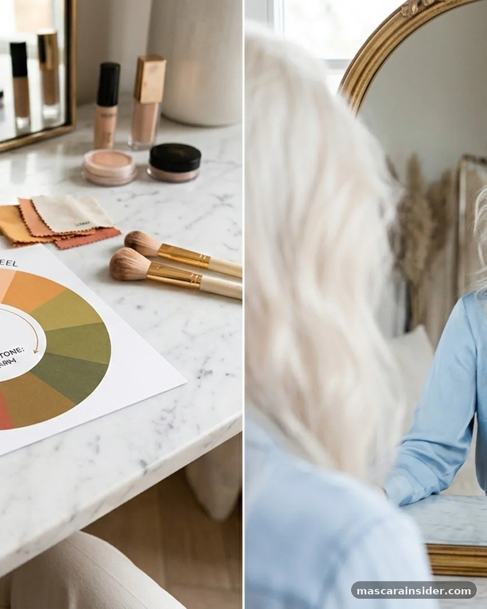 The Science of Color Theory for Fair Features - what color mascara for blue eyes and blonde hair
