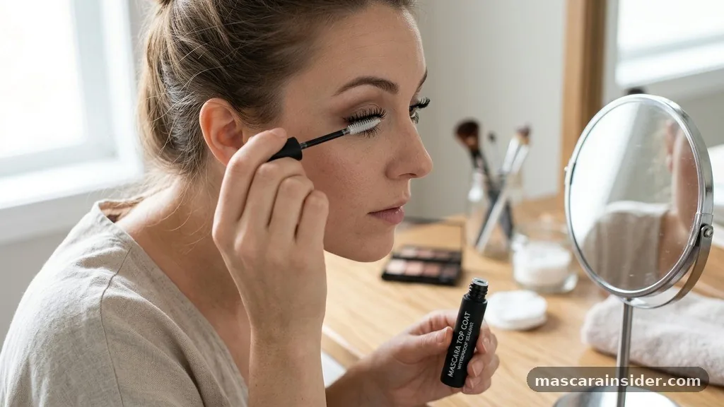 Using a Dedicated Mascara Top Coat - how to make mascara waterproof