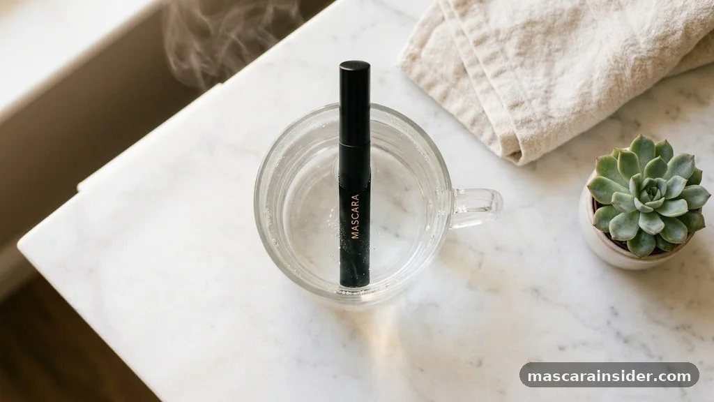 Using Warm Water Baths - how to revive dry mascara