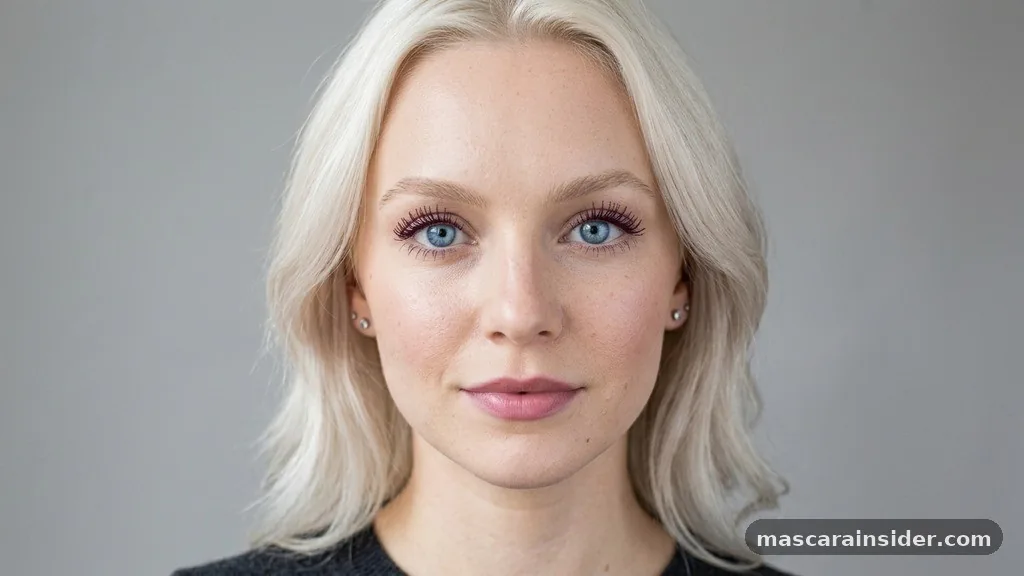 what color mascara for blue eyes and blonde hair