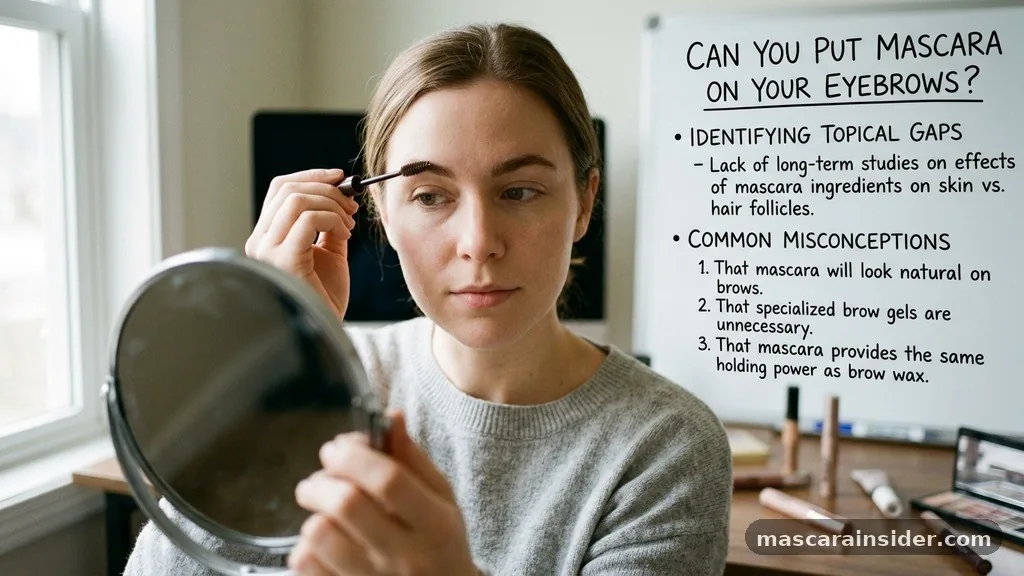 Identifying Topical Gaps and Common Misconceptions - can you put mascara on your eyebrows