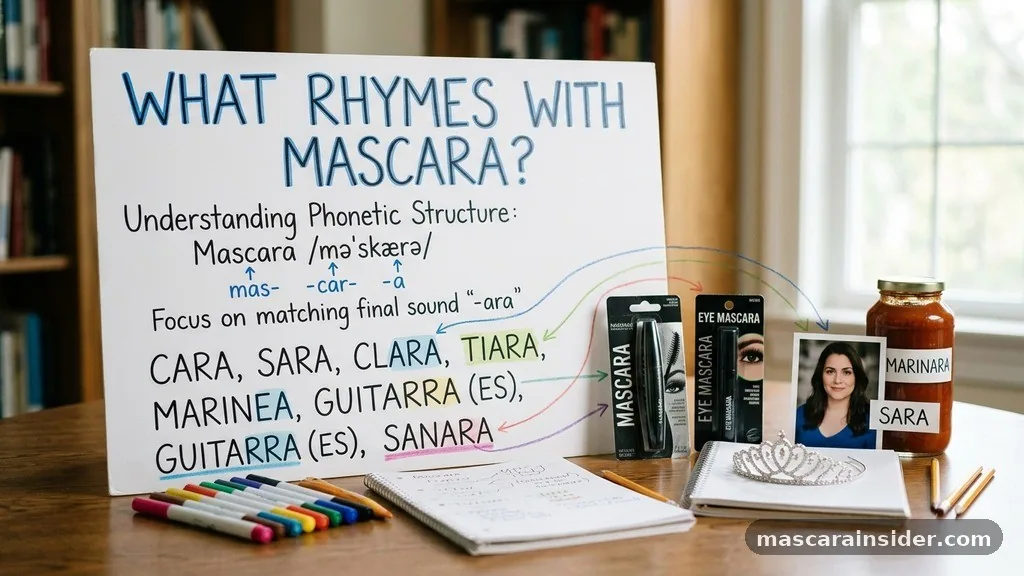 Understanding the Phonetic Structure of Mascara - what rhymes with mascara
