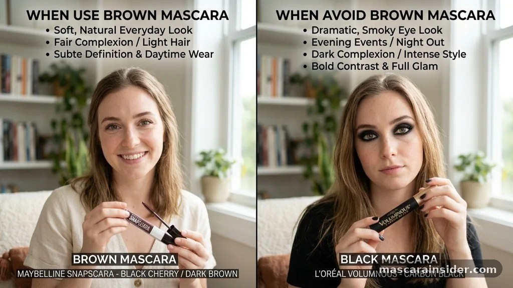 When to Avoid Brown Mascara - when to use brown mascara